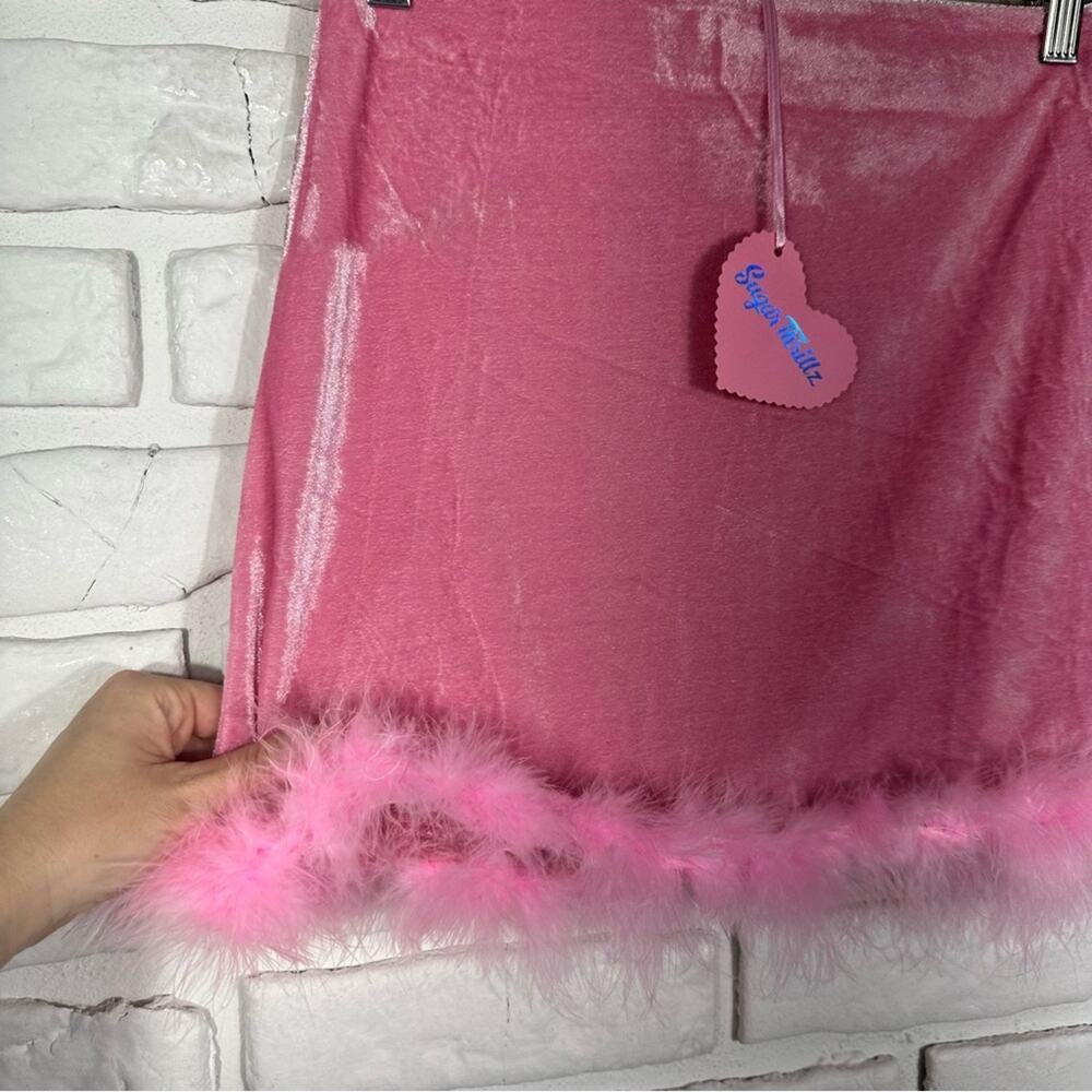 NEW Dolls Kill Sugar Thrillz PRETTY FILTHY FEMME VELVET MINI SKIRT Size Small - Picture 9 of 9